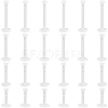 4 Styles Acrylic Threaded Flatback Earrings EJEW-SP0001-05-1