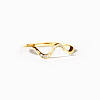 Wave Shaped 925 Sterling Silver Micro Pave Clear Cubic Zirconia Finger Rings FS-WG6021D-10-1