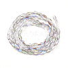 Transparent Electroplate Glass Beads Strands GLAA-K064-05A-01F-2
