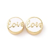 Brass Enamel Beads KK-C004-15G-02-1