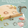 Brass Clip-on Hoop Earring Findings KK-PH0036-23-4