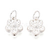 925 Sterling Silver Flower Charms STER-T008-29S-3