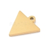 Golden Plated 304 Stainless Steel Charms STAS-K286-03H-G-2
