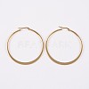 304 Stainless Steel Hoop Earrings EJEW-P040-20-B-1