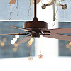 Flower Alloy Glass Charms Ceiling Fan Pull Chain Extenders HJEW-GL00012-8