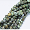 Natural African Turquoise(Jasper) Round Beads Strands G-D665-8mm-3