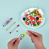 20Pcs 10 Colors Iron Bar Beadable Keychain for Jewelry Making DIY Crafts IFIN-SZ0001-37-3