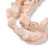 Raw Rough Synthetic Strawberry Quartz Beads Strands G-B065-C23-4