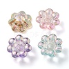 UV Plating Rainbow Iridescent Acrylic Beads OACR-P010-04-1