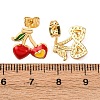 Brass Micro Pave Cubic Zirconia Stud Earrings EJEW-D328-01G-01-5