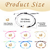 14Pcs 7 Colors Segment Dyed Nylon Braided Cord Bracelet Makings AJEW-TAC00014-4