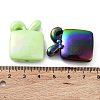 UV Plating Rainbow Iridescent Acrylic Beads OACR-A029-08-2