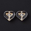 Transparent Plating Acrylic Beads OACR-C013-19-3