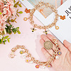 Daisy/Bee Alloy Enamel & ABS Plastic Imitation Pearl Pendant Decorative Purse Chains AJEW-AB00121-4
