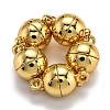 Rack Plating Brass Magnetic Clasps with Loops LS-KK-F801-02B-G-1