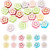 20Pcs UV Plating Printed Opaque Acrylic Beads OACR-TADJ0001-06-1