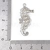 Sea Horse Brass ABS Imitation Pearl Pendants KK-I352-04E-P-3