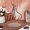 Plastic Minifigures Display Stands with Adjustable Snake Bone Bracket ODIS-WH0070-81A-5