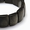 Natural Golden Sheen Obsidian Beads Stretch Bracelets BJEW-I265-D-3