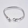 304 Stainless Steel Round Snake Chain Bracelet Making STAS-F139-056P-C-1