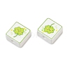 Printed Handmade Porcelain Beads PORC-G016-04R-2