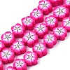 Handmade Polymer Clay Beads Strands CLAY-S096-042C-1