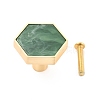 Hexagon with Marble Pattern Brass Box Handles & Knobs DIY-P054-C05-1