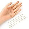 10Pcs Ion Plating(IP) 304 Stainless Steel Cable Chain Necklaces Set for Men Women MAK-YW0002-01G-4