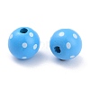 Dyed Natural Wooden Beads WOOD-O005-01F-2