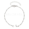 Brass Figaro Chain Bracelet Making KK-CBADBBF-06P-1