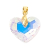Brass Glass Pendants PALLOY-JF05022-3