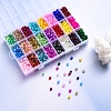 Spray Painted Crackle Glass Beads CCG-YW0001-02-6mm-8