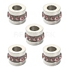 201 Stainless Steel Polymer Clay Rhinestone Inlaid Beads RB-YW0001-11H-1