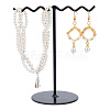 Iron Wave T-Bar Shaped Earring Display Stands EDIS-WH0021-43-1