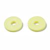 Flat Round Handmade Polymer Clay Beads CLAY-R067-10mm-23-2