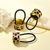 Alloy Ponytail Cuff Rubber Elastic Hair Ties OHAR-P018-C02-4