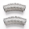 Rack Plating Brass Micro Pave Cubic Zirconia European Beads ZIRC-S052-002P-3