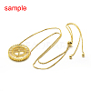 Brass Micro Pave Grade AAA Cubic Zirconia Pendants ZIRC-P030-06G-NR-2