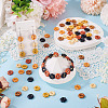 120Pcs 6 Colors 2-Hole Wood Flower Buttons BUTT-TA0001-40A-8