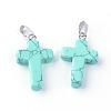 Synthetic Turquoise Pendants G-J354-06-2