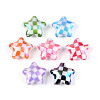 UV Plating Opaque Acrylic Beads MACR-N018-02-1