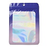 Rectangle Glitter Holographic PVC Resealable Packaging Bags ABAG-P011-01F-03-1