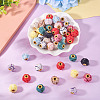 100Pcs Cloth Alloy European Beads FIND-TA0006-74-5