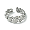 304 Stainless Steel Open Cuff Ring RJEW-L110-030P-2
