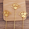 Iron Hair Stick Findings OHAR-PW0001-291G-1