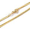 Brass Curb Chain Necklaces NJEW-I247-01G-2