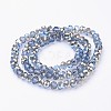 Electroplate Glass Faceted Rondelle Beads Strands EGLA-D020-6x4mm-54-3