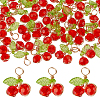 30Pcs Acrylic Glass Pendants PALLOY-ME00031-1