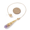 Natural Mixed Gemstone Pointed Dowsing Pendulums PALLOY-JF02149-4