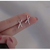 Alloy & Rhinestone Tassel Stud Earrings WG71275-01-4